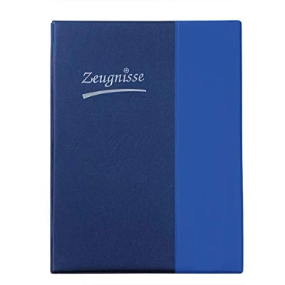 Abbildung von Idena Organisationsmappe Zeugnismappe/Zeugnisringbuch DIN A4 mit 10 Hüllen / Farbe: metallic bl