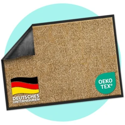 Abbildung von Schmutzfangmatte Rhine, Fußmatte, Türmatte für Eingangsbereich, Fußabtreter, Türvorleger, Sauberlaufmatte (120x180 cm, Beige)