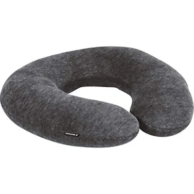 Abbildung von Dooky Neck Pillow Dark Grey Nackenkissen Nackenhörnchen Reisekissen für Unterwegs und Zuhause (Memory Schaum, orthopädische Stütze, besonders weich), Grau
