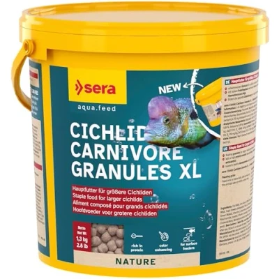 Abbildung von sera Cichlid Red XL Nature 3,8 L (1,2 kg) Hauptfutter für größere carnivore Cichliden, Futter Malawi &amp; Tanganjika