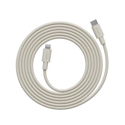 Abbildung von Avolt Cable 1 USB C auf Lightning Kabel 2 m MFi zertifiziert, 60 W Schnellladen für iPhone, iPad langlebiges &amp; flexibles Silikon Premium Ladekabel im skandinavischen Design (Sand)
