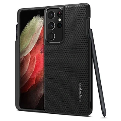 Abbildung von Spigen Liquid Air P Hülle Kompatibel mit Samsung Galaxy S21 Ultra (S Pen Nicht inklusive) Schwarz