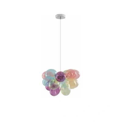 Abbildung von Lucande Pendelleuchte Diborah, dimmbar, Leuchtmittel nicht inklusive, Design, Glas, multicolour, 3 flammig, G9, Glas Hängelampe