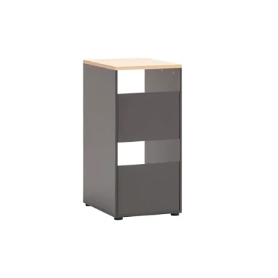 Abbildung von Schildmeyer Wäscheschrank Solea, Breite 45 cm Zwei Wäscheschächte, Wechselbarer Türanschlag