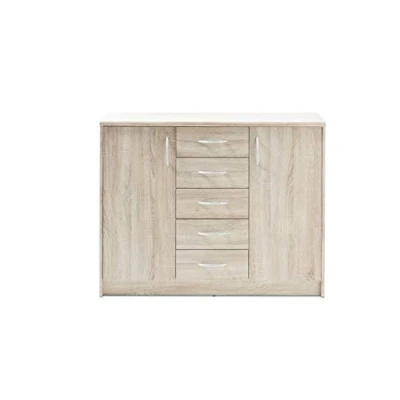 Abbildung von Stella Trading Kommode mit Schubladen Eiche Sonoma Nachbildung, BxHxT 109x86x35 cm
