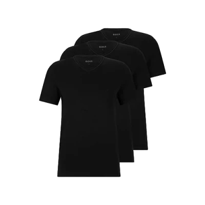 Abbildung von BOSS Herren 3 Pack V Neck Jersey T Shirts Unterwäsche, Schwarz, XX Large
