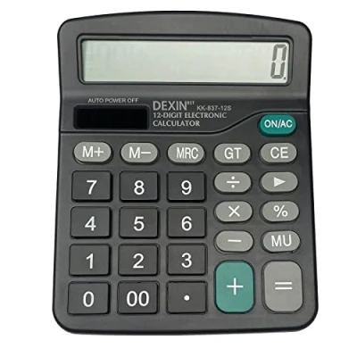 Abbildung von Gvolatee Calculator, Desktop Calculator with 12 Digit Large LCD Display, Mini Standard Function, Buttons, for Office, Home and School, Black