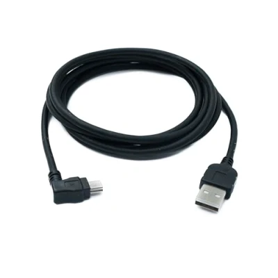 Abbildung von System S 2m meter Mini USB Kabel 90 grad gewinkelt Winkelstecker