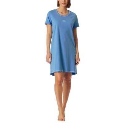Abbildung von Schiesser Damen Nachthemd Kurzarm Casual Essentials Pyjamaset, hellblau_181252, 36