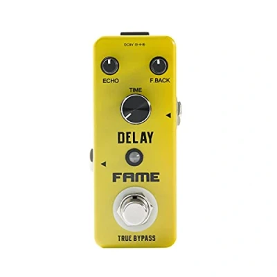 Abbildung von Fame LEF 314 Analog Delay, Effektgerät für Gitarren, 20 300ms Verzögerungszeit, Kompaktes Gehäuse, Regler Time, Echo und Feedback, True Bypass