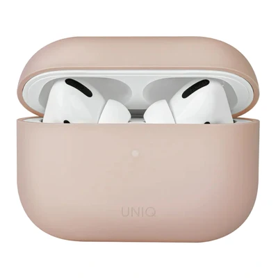 Abbildung von Uniq Apple AirPods Pro 2 Hülle Lino Hybrid Liquid Silicone Case Blush Pink