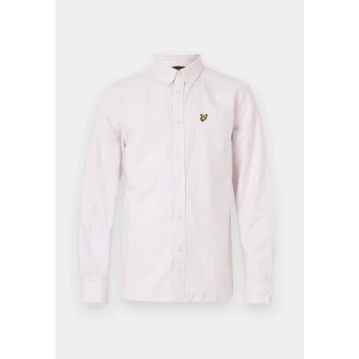 Abbildung von Lyle &amp; Scott Stripe Shirt Hemd, Herren, Größe: Large, Pink light/white