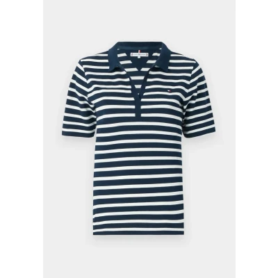 Abbildung von Tommy Hilfiger Tshirt print Dark night navy/ ecru, Damen, Größe: Medium, ecru