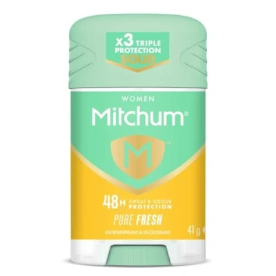 Abbildung von Mitchum Triple Odor Defense Deo Stick und Antitranspirant für Frauen, 48 Stunden Schutz, 41 g, Pure Fresh, dermatologisch getestet, g (1 Packung)