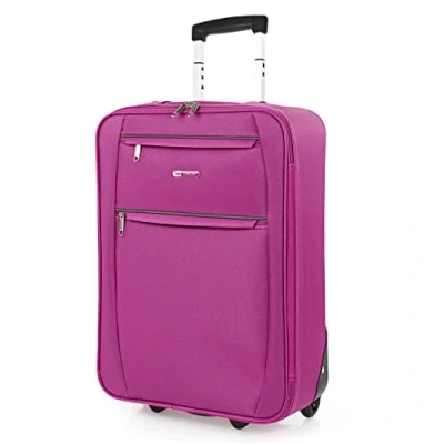 Abbildung von ITACA Koffer Klein Handgepäck 55x40x20 Leicht und Robust Reisekoffer aus Hochwertigen Materialien T71950, Fuchsia