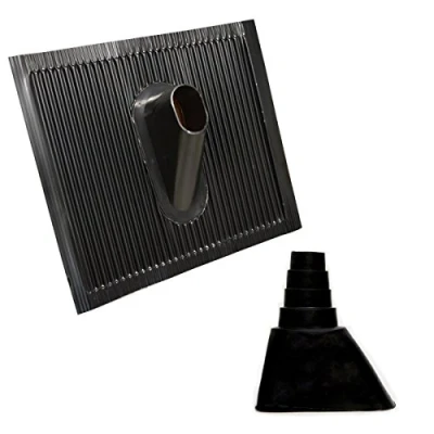 Abbildung von Premium X Dachabdeckung Aluminium Dachziegel Schwarz Dach Montage Abdeckung Dachpfanne für Sat Sparrenhalter Manschette