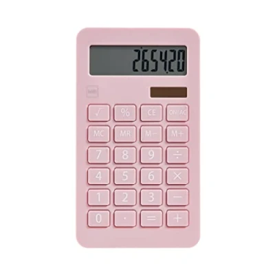 Abbildung von Miquelrius Solar Rechner, 10 Ziffern, große Tasten, LCD Display, Farbe Rose