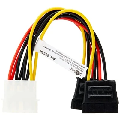 Abbildung von Goobay 68524 PC Y Stromkabel/Stromadapter; 5.25 Stecker zu 2x SATA, HDD / 5,25 Zoll (4 Pin) &gt; SATA Standard
