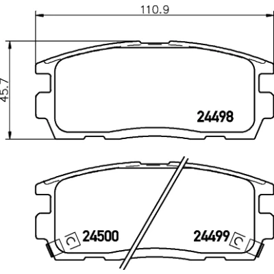 Abbildung von HELLA 8DB 355 012 951 Bremsbelagsatz mit akustischer Verschleißwarnung CHEVROLET: Captiva, Captiva Sport, OPEL: Antara