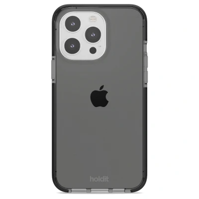 Abbildung von Apple iPhone 14 Pro Hülle Recycelter Kunststoff Holdit Backcover/Hard Case Handyhülle Schwarz