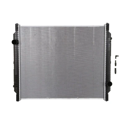 Abbildung von NISSENS 67218 Kühler, Motorkühlung Aluminium 810 689 48 ohne Rahmen Kühlrippen gelötet