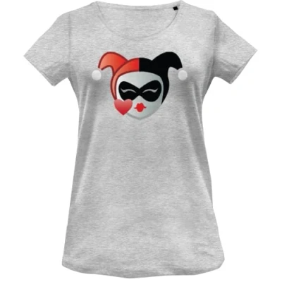 Abbildung von dc comics Damen Woquinots112 T Shirt, Grau meliert, Large