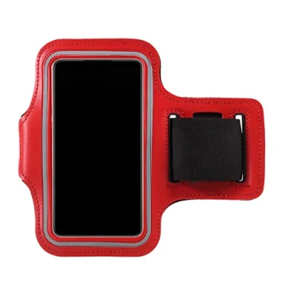 Abbildung von CoverKingz Universal Sportarmband Handy Tasche für alle Smartphones von 6,6 6,9 Zoll Armtasche mit Schlüsselfach Laufarmband Joggen Sport Handyhülle Rot