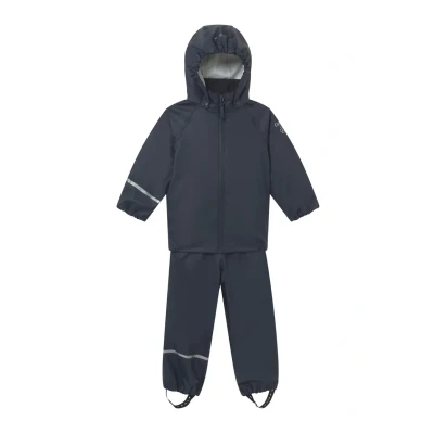 Abbildung von Celavi Rainwear SET Recycle Regenjacke / wasserabweisende Jacke für Kinder, Größe: 80, Dark navy