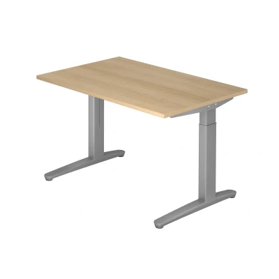 Abbildung von Hammerbacher Schreibtisch XB12 Eiche/Silber