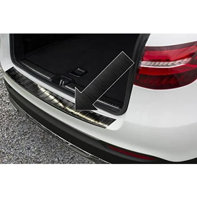 Abbildung von Ladekantenschutz Edelstahl schwarz Graphit kompatibel mit Mercedes GLC SUV Typ X253 ab Baujahr 06.2015 3245115