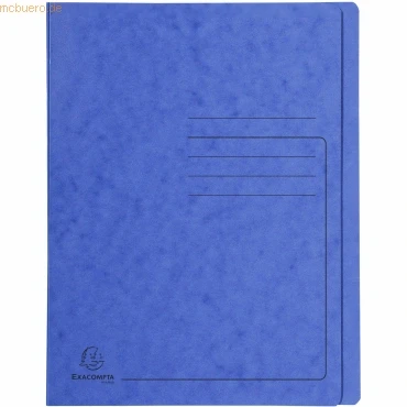 Abbildung von Exacompta 39992E Premium Schnellhefter. Aus extra starkem Colorspan Karton für DIN A4 kaufmännische Heftung blau Hefter ideal Büro und Schule