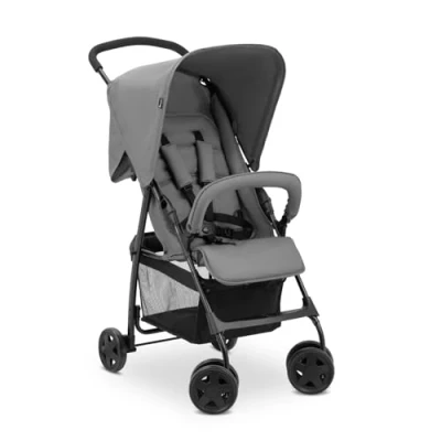 Abbildung von hauck Buggy Sport, Ultra Leicht nur 5,9 kg, für Kinder bis 15 Klein Zusammenklappbar, Reisebuggy mit Liegefunktion, Extra Großer Korb 3 kg (Grey)