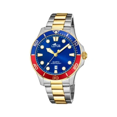 Abbildung von Lotus Herren Analog Quarz Uhr mit Edelstahl Armband 18760/4