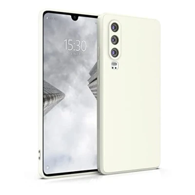 Abbildung von MyGadget Hülle für Huawei P30 robuste Silikon Schutzhülle TPU Case Slim Silikonhülle Back Cover Kratzfest Handyhülle Matt Weiß