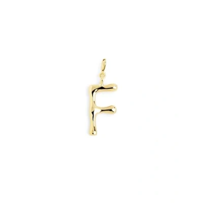 Abbildung von SINGULARU Charm Letter XL Initial Anhänger aus 18 Kt vergoldetem Messing Buchstabe A Z passender zur Halskette Damenschmuck F