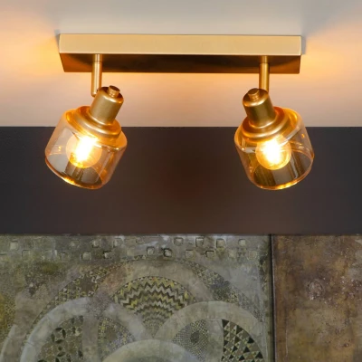 Abbildung von Deckenstrahler Bjorn, zweiflammig, gold/messing
