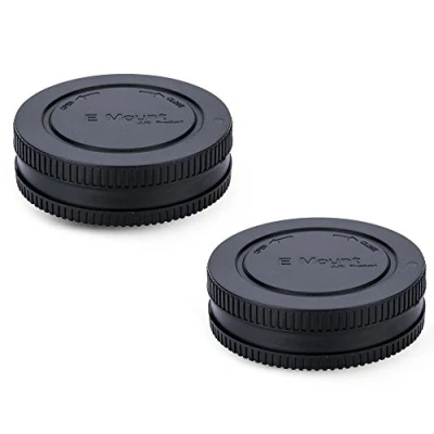 Abbildung von JJC Gehäusedeckel + Objektivdeckel (hinten) für Sony E Mount Mirrorless Kameras &amp; Objektiv (2 Sets)