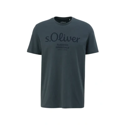 Abbildung von s.Oliver Kurzarm Tshirt print, Herren, Größe: XL, Dunkelgrau