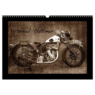 Abbildung von Motorrad Oldtimer (Wandkalender 2025 DIN A3 quer), CALVENDO Monatskalender