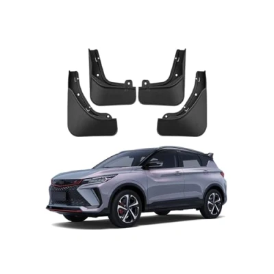 Abbildung von YLOXFW Auto Schmutzfänger Kotflugel für Geely Coolray Cool 2022 2024 Custom Vordere Hintere Spritzschutz Gümmi Kotflügelschutz Radabdeckungen Mud Guard Flaps,Senden 1 Autowaschtuch