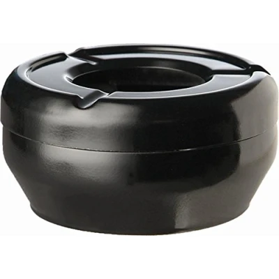 Abbildung von APS 83613 Windaschenbecher &quot;CASUAL&quot;, Ø 12 cm, Höhe 4,5 Melamin, schwarz