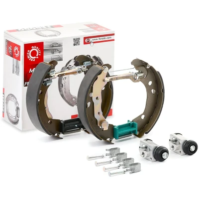 Abbildung von FERODO MAXI KIT FMK441 Bremsensatz, Trommelbremse mit Zubehör, Radbremszylinder NISSAN: Micra 3, Note I, C+C RENAULT: Modus / Grand