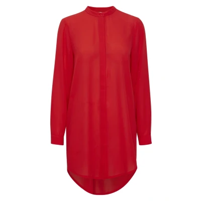 Abbildung von ICHI Ihcellani LONG SH2 Hemdbluse, Damen, Größe: 34, Poppy red