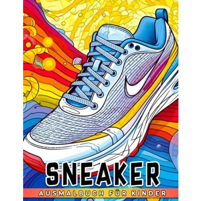 Abbildung von Sneaker Ausmalbuch für Kinder: Stressabbauendes Sneakerz Malbuch Kinder im Alter von 5 12 Jahren, perfekt als besonderes Geschenk Geburtstage und Feiertage.