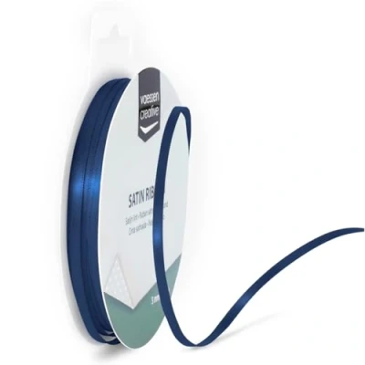 Abbildung von Vaessen Creative Satinband 3mmx10m Dunkel Blau