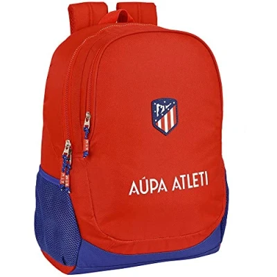 Abbildung von safta Unisex Kinder Rucksack Schule von Atlético de Madrid, 320 x 160 440 mm, Rot und Marineblau, Estándar
