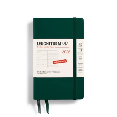 Abbildung von LEUCHTTURM1917 370502 Wochenkalender &amp; Notizbuch Pocket (A6) 2025, Forest Green, Deutsch