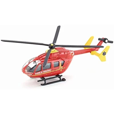 Abbildung von siku 1647, Rettungshubschrauber, Metall/Kunststoff, 1:87, Rot, Drehbare Rotoren