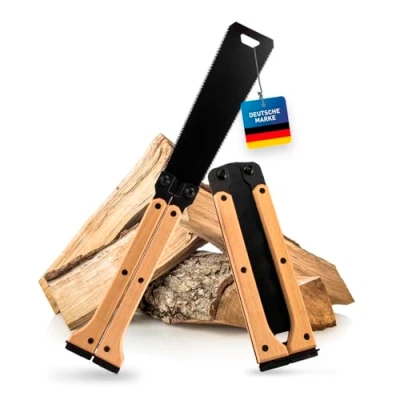 Abbildung von HARDTWERK KONGŌ JAPANSÄGE zwei Schneidseiten &amp; SK5 Stahlblatt ideal als Säge für präzise Holzarbeiten Outdoor Einsätze Astsäge ist klappbar Quer und Längsschnitte mit Zugtechnik