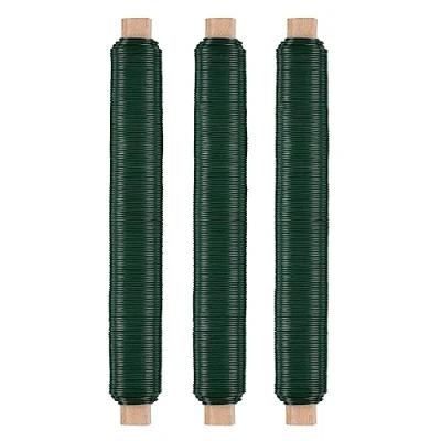 Abbildung von Nordstern Bindedraht Blumendraht Basteldraht 3er Pack, (Grün), Wickeldraht Ø 0,65 mm x 38 m
